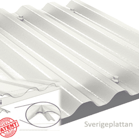 Plasttak Sverigeplattan - unik overlapping
