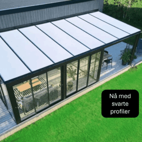 10 mm opal og klar kanalplasttak – komplett